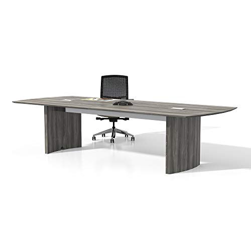 Safco Products Medina Modern Office Conference Meeting Room Table, 10', Gray Steel #TOP2