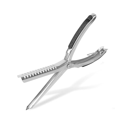 Rib Membrane Removal Tool, Stainless Steel Ribs Skinner Prep Tools, Dishwasher Safe Ergonomic Handle Anti-Slip Grip for Effortless BBQ Barbecue Grilling Cooking Accessories