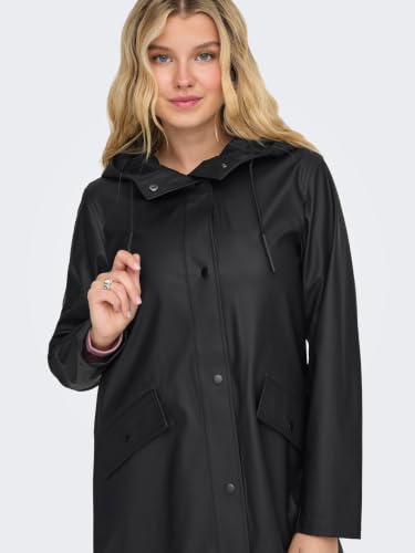 Chubasquero para mujer ONLY ONLELISA de poliéster 100% resistente básico negro OTW 5