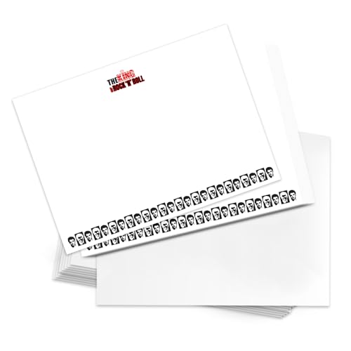 Image of Desert Cactus Elvis Presley 10 Pack Notecards Stationery Cardstock Includes Envelopes Memo Party Thank You (Notecard Design D)