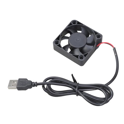 Laikoutd Bajo Ruido 5V USB 50mm Ventilador Manga Cojinete Enfriamiento 5164rpm Velocidad Rápida para Impresora PC Electrónica Pequeño Extractor para Refrigeración Electrónica