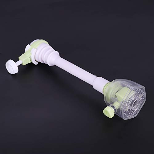 360° Schwenkbar Wasserhahn Verlängerung, Verstellbar Spritzwassergeschützte Auslauf, Wassersparend Wasserhahn Aufsatz für Küche Bad Duschraum Spültischarmatur(Grün 18cm)