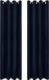 CORTINAS DE OJALES: Juego de 2 cortinas térmicas confeccionadas de 140 cm de ancho y 245 cm de largo cada una. 8 ojales antioxidantes por panel con un diámetro interior de 4 cm que se ajustan y deslizan fácilmente con las barras de cortina blackout estándar.