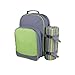 ZAJ Cestino da Picnic Borsa per Zaino da Picnic Portatile per 2 Persone con vano refrigeratore,Coperta da Picnic,Piatti e Posate All'aperto (Color : Light Green, Dimensione : 28 * 20 * 40cm)