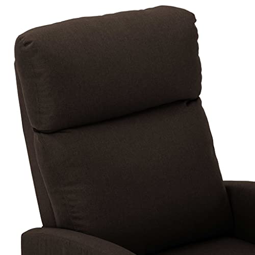 Ckioict Full Body Massage Chair Recliner,Adjustable Backrest And Footrest,With Remote Control,For Living Room, Bedroom, Office,Massage Reclining Chair Dark Brown Fabric #TOP4