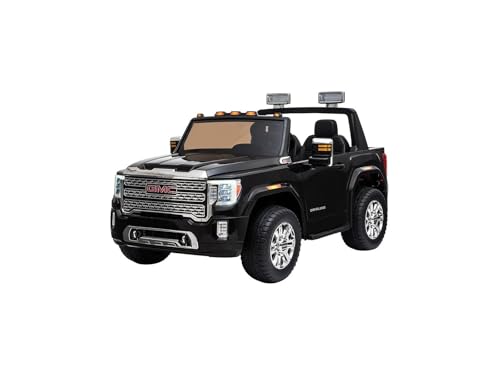 RIDE TRIKE Voiture à Batterie Noire GMC Sierra HD 12 V. 2.4 GHZ