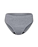 KNIX Women Cotton Leakproof Period Underwear Bikini – Moderate Flow Protection, Absorbs 2–4 Super Tampons - Pepper, Medium