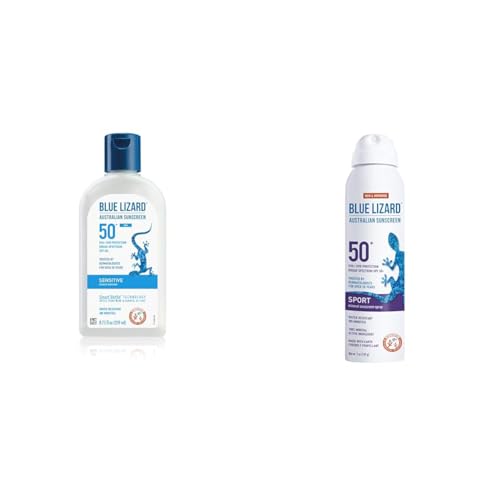 Blue Lizard Mineral Sunscreen Bundle with SPF 50+ Sensitive 8.75 ...