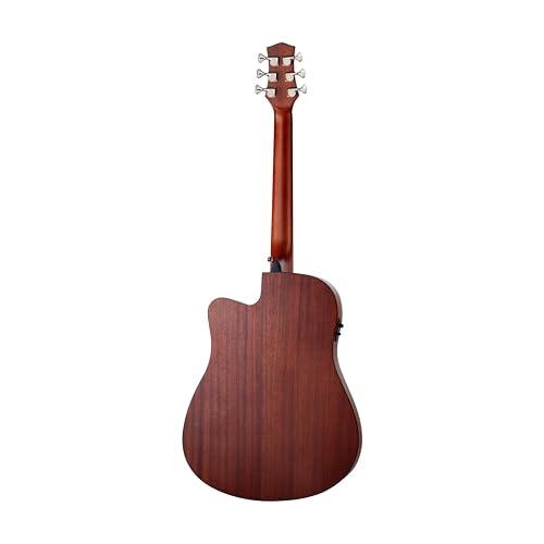 Image of M-STUDIO M-2500 E 41-Inch Electro-Acoustic Guitar, Natural Finish, with Padded Bag
