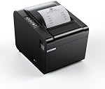 Imprimante de Reçus Rongta, Imprimante Thermique 80mm ESC/POS, Imprimante de Cuisine de Restaurant avec Cutter Automatique Supportant Tiroir Caisse, Imprimante de Reçus Ethernet pour Petite Entreprise, Non Compatible avec Square, Uber Eats, Doordash