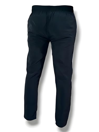 Image of Black Lycra Track Pants for Men
