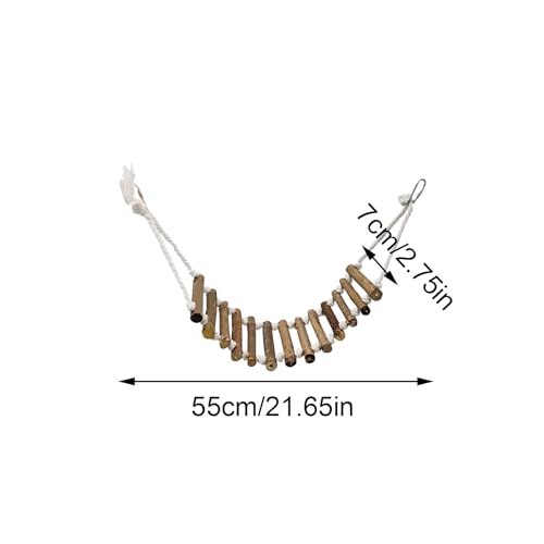 Escada de madeira para répteis, rodízio flexível – fácil montagem decorativa resistente lagarto esca