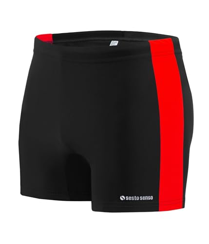 Sesto Senso bañador bóxer Ajustado para Hombre, Deportivo e Impermeable para Nadar – Talla M, Color Negro – Ropa de baño ceñida
