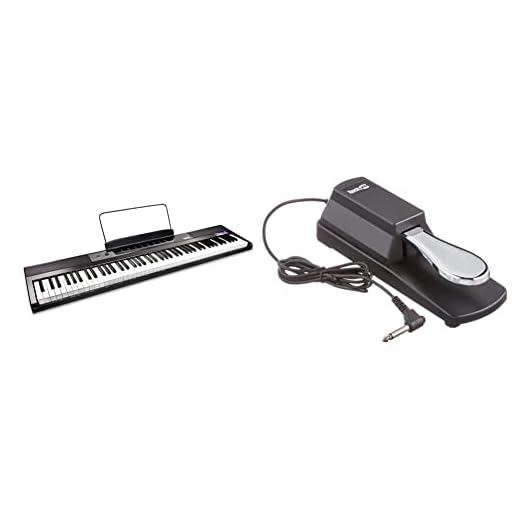 RockJam Tastiera Per Pianoforte Digitale A 88 Tasti Con Tasti Semi-Pesati, Alimentatore, Leggio Per Spartiti, Adesivi & Professionale Pedale Sustain Per Pianoforti Digitali E Tastiere Elettroniche