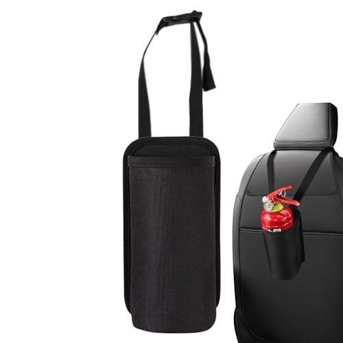 Borsa per estintore per auto, supporto multifunzionale per sedile posteriore, resistente all'usura, per veicoli, tasca nera per bagagliaio