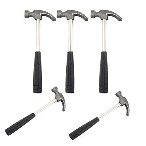 Garneck 5Pcs Mini Claw Hammer Rubber Handle Household Carpet Wall Nail Remover With Non-Slip Shock Absorber For Home #TOP3