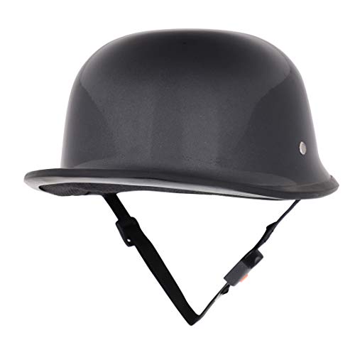 Image of Sage Square German Retro Style World War Inspire Half Helmet (Black Glossy) (Large) (Non-Motorized)