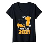 Photo Gallery donna my 1st new year 2021 1 year old baby toddler forklift gift maglietta con collo a v Photo Gallery donna my 1st new year 2021 1 year old baby toddler forklift gift maglietta con collo a v