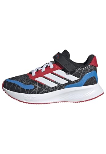 Adidas Unisex-Kids Marvel Spider-Man Run Falcon, Black/White/Pure Ruby, 13