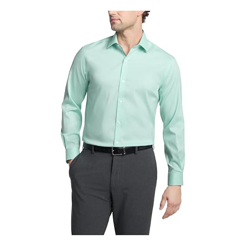 Van Heusen Men's Dress Shirt Slim Fit Ultra Wrinkle Free Flex Collar Stretch