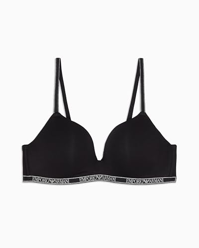 Sujetador triangular Emporio Armani negro XL con tachuelas esenciales