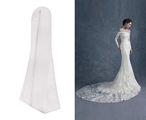 image for VANVENE Large Garment Bags 72 Saver Dustproof Cover Storage Bag Weddin