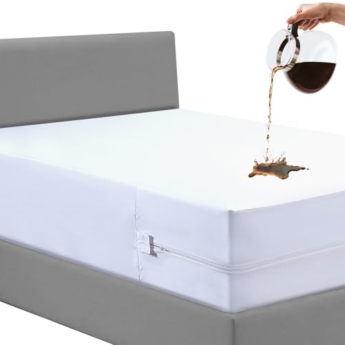 Caroline Shatuik Zipped DoubleBed Bug Mattress Protector Waterproof - anti Allergy dust mite mattress cover, fully Mattress Encasement with Zip Double Bed(137 x 190 +30cm) Caroline Shatuik Zipped DoubleBed Bug Mattress Protector Waterproof - anti Allergy dust mite mattress cover, fully Mattress Encasement with Zip Double Bed(137 x 190 +30cm)