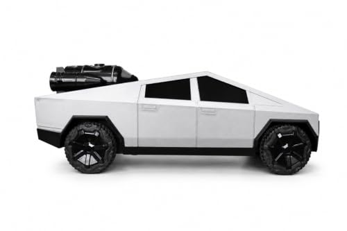 Image of Tesla Cybertruck Model Car RC Toy with Realistic Smoke and Light Feature (Silver Black)