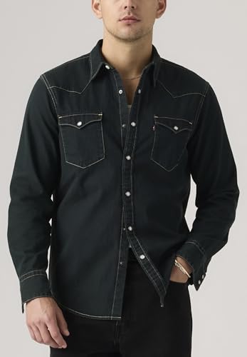 Image of Levi's Men's Solid Slim Fit Denim Shirt
