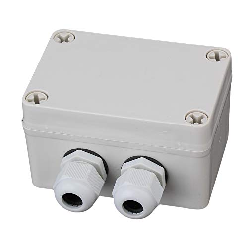 RDEXP White Gray Plastic Waterproof 6 Position Terminals Electric Junction Project Box for 5-10mm Dia Wire