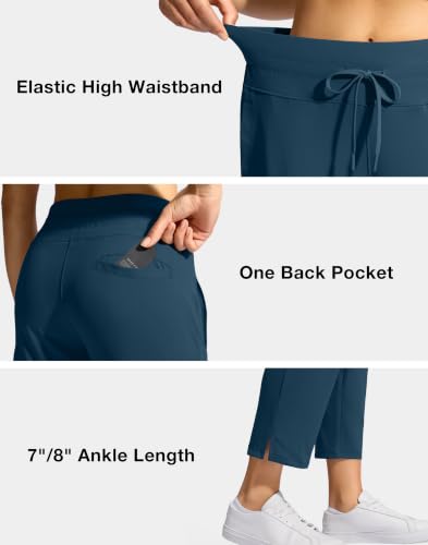 YYV Women's High-Waisted Stretch Ankle Golf Pants w/ 3 Pockets & Split Hem (XS-XXL, Various) - image 5