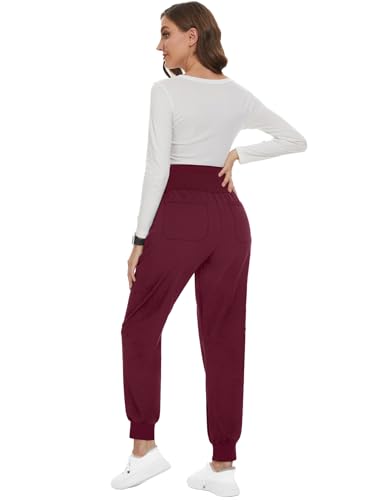 Image of PACBREEZE Women's Maternity Scrubs with 6 Pockets, Workwear Maternity Jogger Scrubs Pregnancy Pants, S-XXL