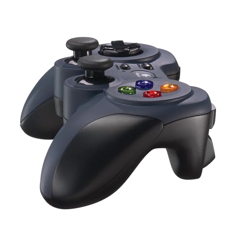 Logitech F310 Wired Gamepad, Controller Console Like Layout, PS 2, 4 Switch D-Pad, Xbox One, Mac, Windows, 1.8-Meter Cord, PC - Grey/Blue