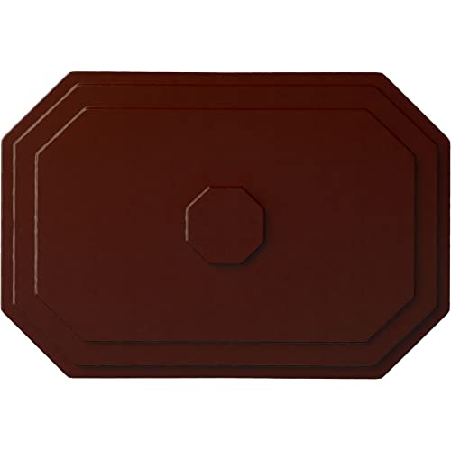 Image of Ekena Millwork CM25FEBMF 25 1 /4 inchW X 17 1 /4 inchH X 1 3 /4 inchP Felix Ceiling Medallion, Brushed Mahogany