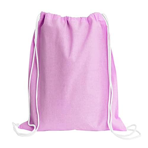 24 Pack Promotional Priced Cotton Drawstring Bags Backpacks Art Craft