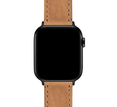 Image of BARTON WATCH BANDS - Top Grain Leather Watch Bands Compatible with Apple Watch Models - 1, 2, 3, 4, 5, 6, 7, 8, 9, 10, SE, Ultra & Ultra 2