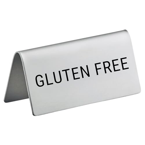 Gluten Free Stainless Steel Metal Table Tent Sign - 3