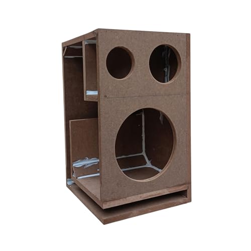 Image of NRS AUDIO 6 /6.5 in Sub woofer & 4 in Midrange Speaker & [ Left Side ] 3 in Tweeter L Port Ported Car Subwoofer Speaker Box