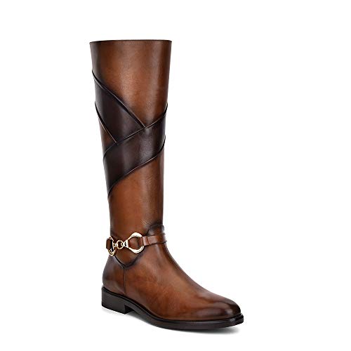 FRANCO CUADRA Women's Riding Boot in Genuine Leather Brown, 83TTSTS