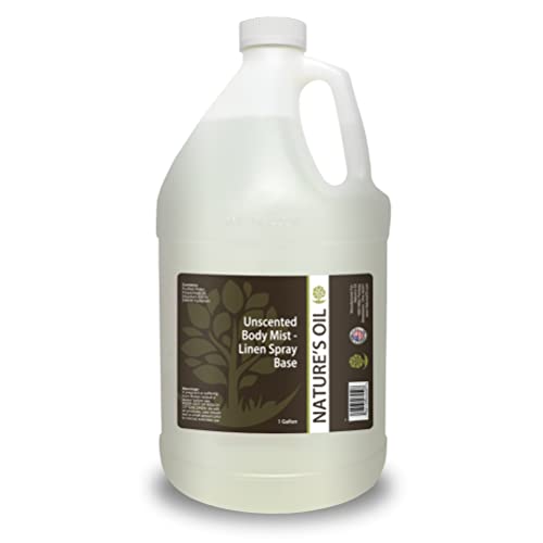 Natures Oil Unscented Body Mist & Linen Spray Base - Ready to Customize DIY Spray Base for Personal Care Room & Linen Sprays 1 Gallon