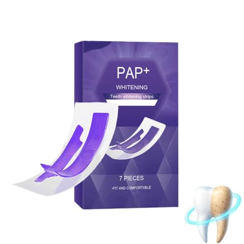 Purple Teeth Whitening Strips, Enamel Gentle Whitener Strips, Colour Corrector with Stain Removal, Non Sensitive Formula, 30 Minute Fast Whitening Patches for Sensitive Teeth, 7PCS