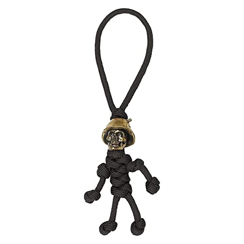 Porte-clés rétro 2022 en laiton avec pendentif tête de mort en corde tissée à la main Cover