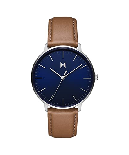 MVMT Leather Men Legacy Slim 42Mm Analog Watch, Blue Dial, Brown Band (B0B9SYHXV6) Amazon Price History, Amazon Price Tracker