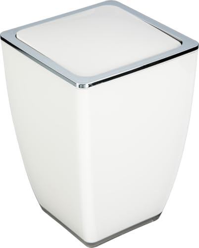 Trend Line Kosmetikeimer Cube 5l Weiß Mülleimer Schwingdeckeleimer Badmülleimer