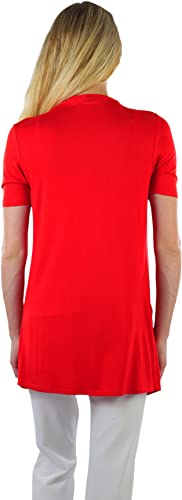 Image of ToBeInStyle Womens Open Front Casual Shrug Lightweight Layering Cardigan Sleeveless or Short Sleeve