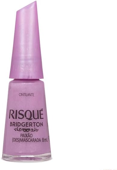 Esmalte Lilás Risqué Bridgerton Paixão (Des) Mascarada Cintilante...