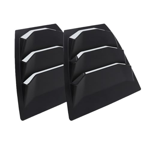 マツダ 3 アクセラ 2014-2018 対応 車 リアルーバー ウィンドウ サイドシャッター カバー トリム ステッカー ベントスクープ ABS カーボンファイバー ブラック アクセサリー(Matte black)