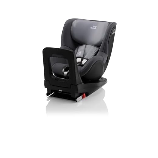 BRITAX RÖMER Silla Coche DUALFIX Z-LINE Gira 360° ISOFIX Niño de 61 a 105 cm i-SIZE Grupo 0+/1 de 3 Meses a 4 Años, Midnight Grey