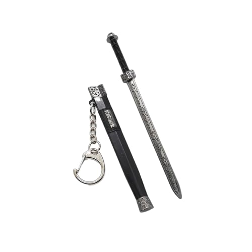 Novelty Mini Sword Shape Pendant Keychain Creative Weapon Model Toy Key Ring Fashion Backpack Decoration Accessories Gifts