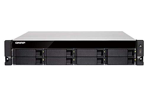 QNAP TVS-872XU-RP-i3-4G-US 8 Bay Rackmount NAS with Redundant Power Supply and 8th Gen Intel Core i3 Processor. 4GB RAM. Built-in Mellanox ConnectX-4 Lx 10GbE Controller. iSER Supported.